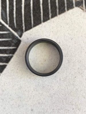 6mm Zirconium Flat Matte Finish Wedding Band