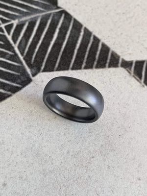 8mm Zirconium Matte Finish Wedding Band
