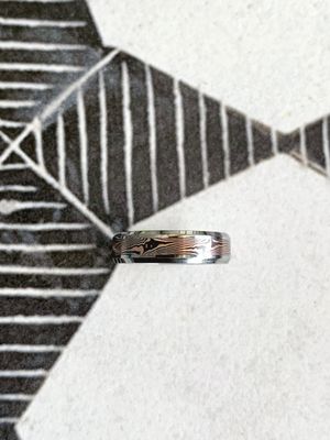 Mokume Rose Gold Tungsten 6mm Wedding Band