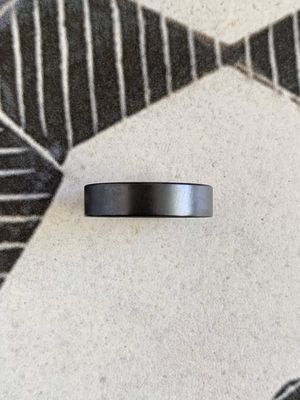 6mm Zirconium Flat Matte Whiskey Barrel Sleeve Wedding Band