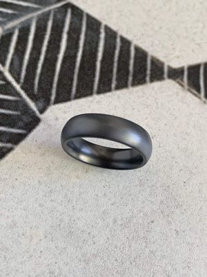 6mm Zirconium Matte Finish Wedding Band