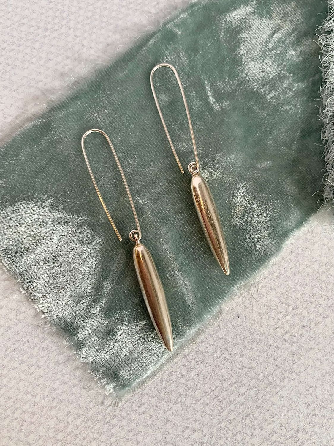 Handmade Bullet Silver Earrings