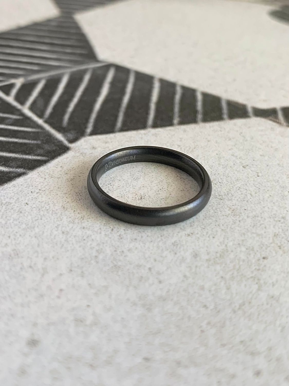 3mm Zirconium Matte Finish Wedding Band