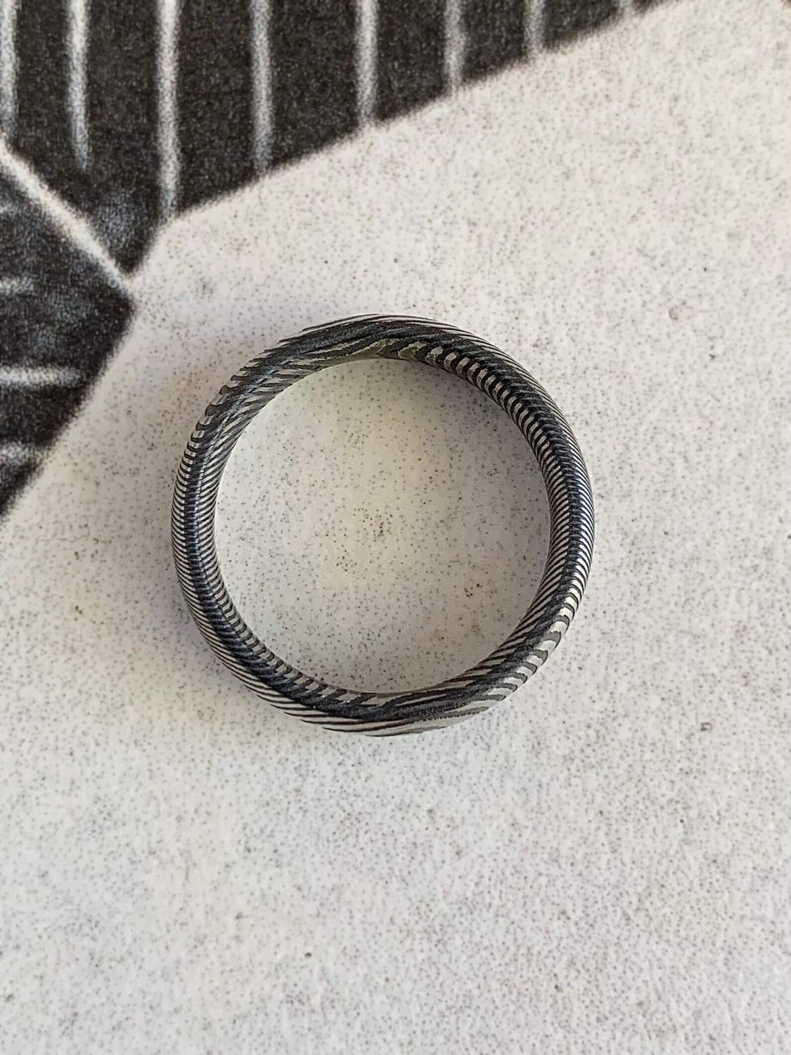 6mm Damascus Domed Wedding Band