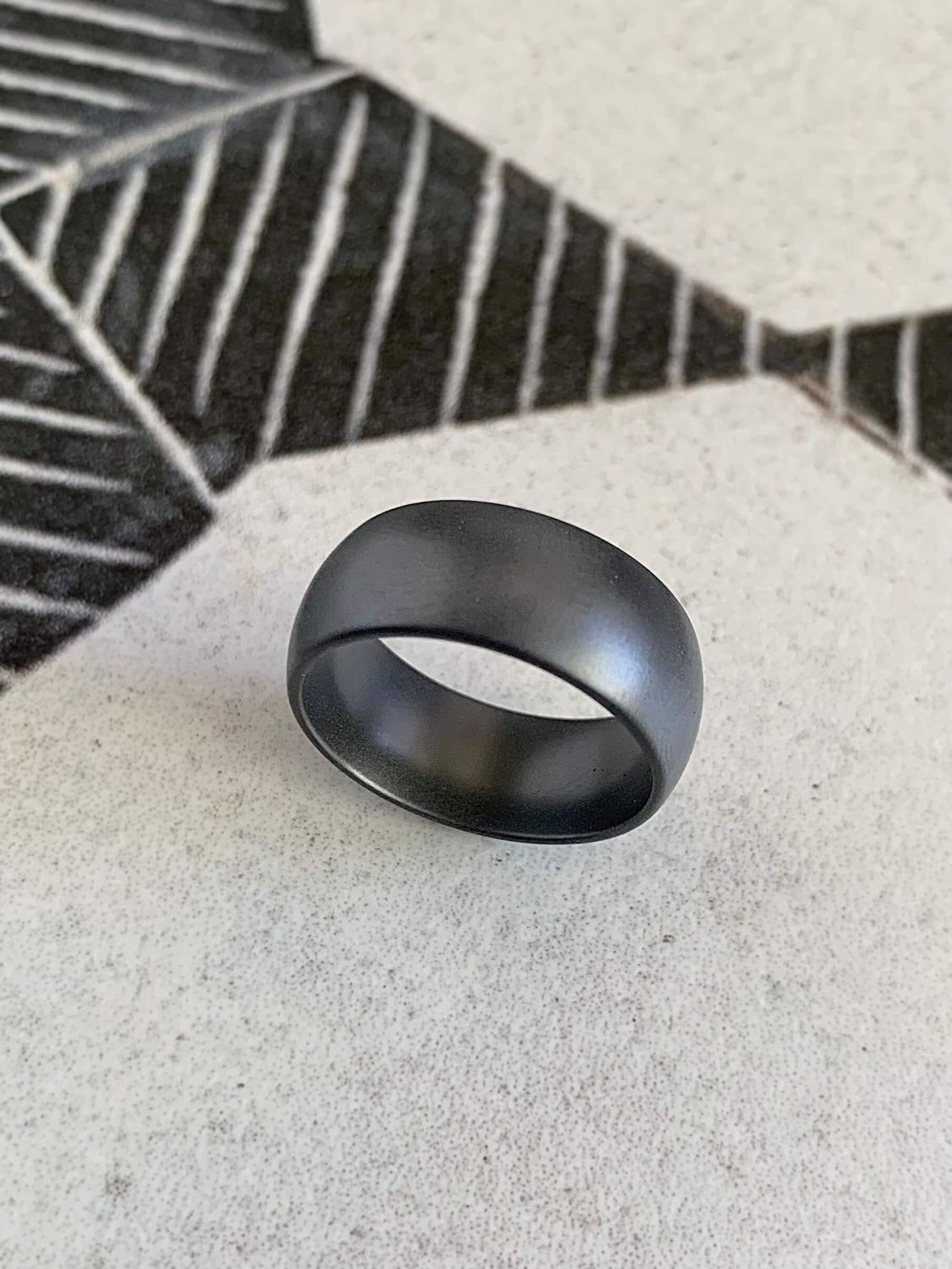 9mm Zirconium Matte Finish Wedding Band