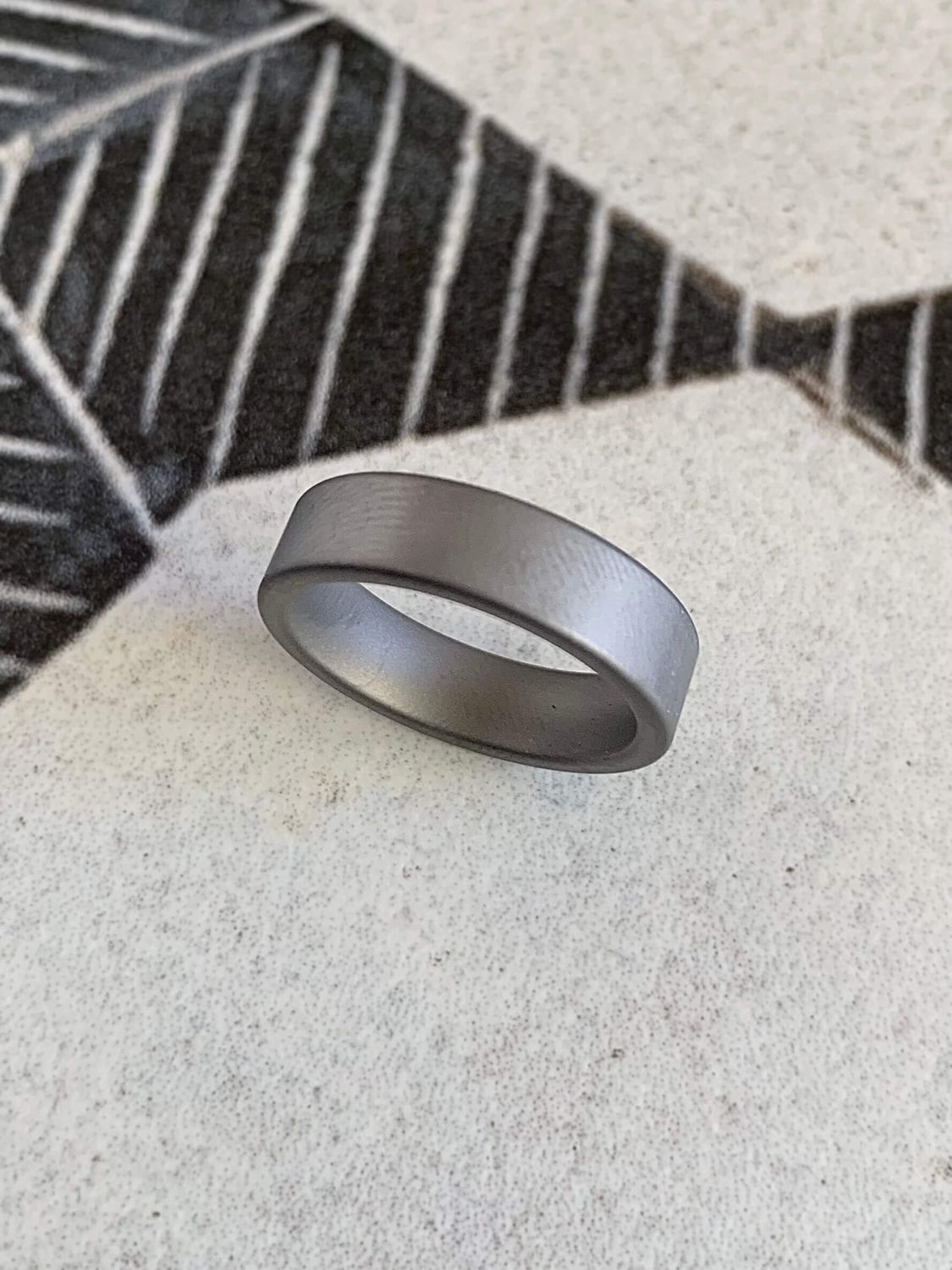 6mm Titanium Flat Matte Finish Wedding Band