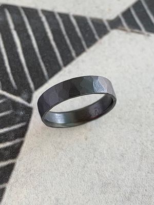 6mm Zirconium Hand Forged Wedding Band