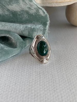 Lucky Jade Silver Ring