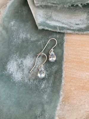 Tranquil Aquamarine Silver Earrings