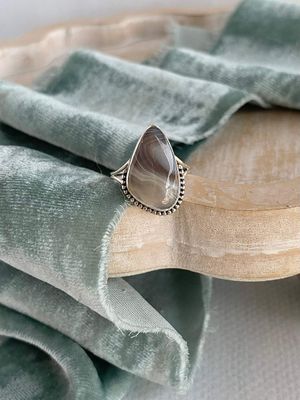 Grounding Botswana Agate Silver Ring
