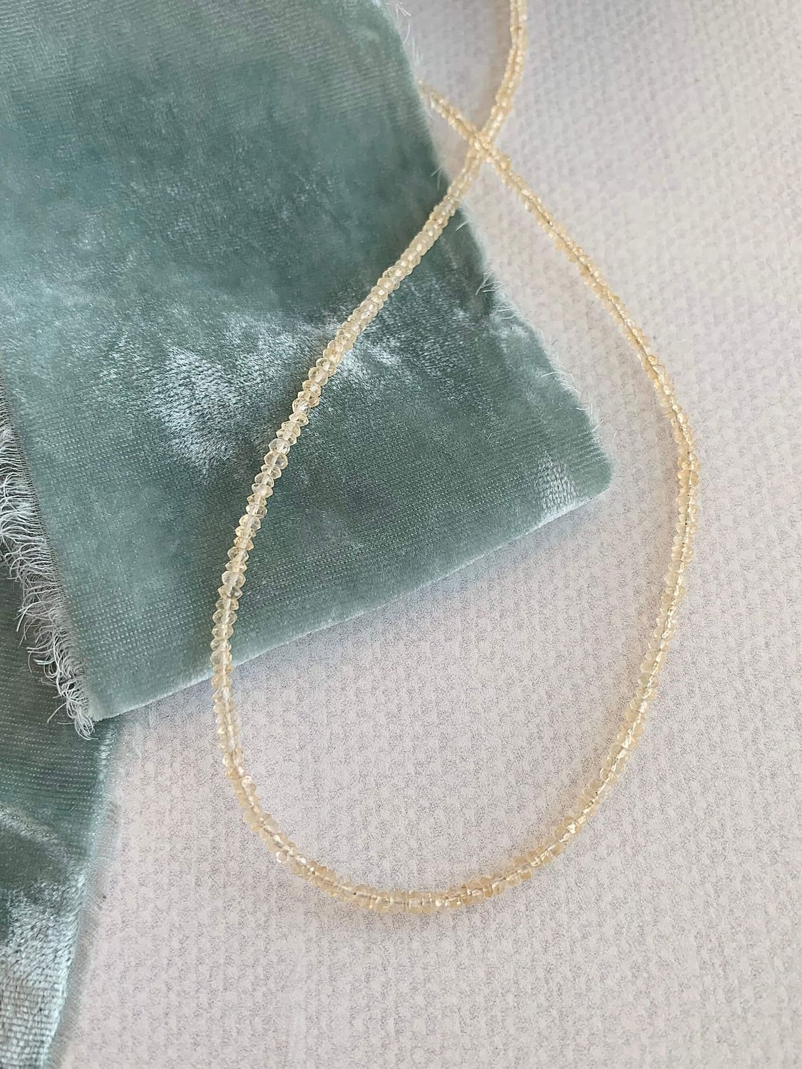 Pale Citrine Silver Strand