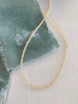 Pale Citrine Silver Strand