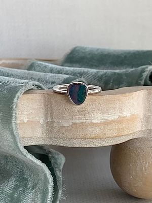 Inner Emotion Australian Opal Silver Ring