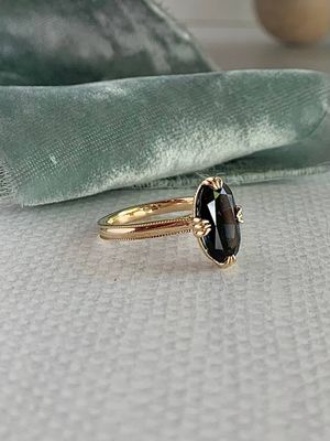 Gwendolyn Australian Sapphire 14k Yellow Gold Engagement Ring