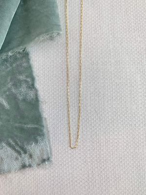 Dainty Paperclip 14k Yellow Gold Chain