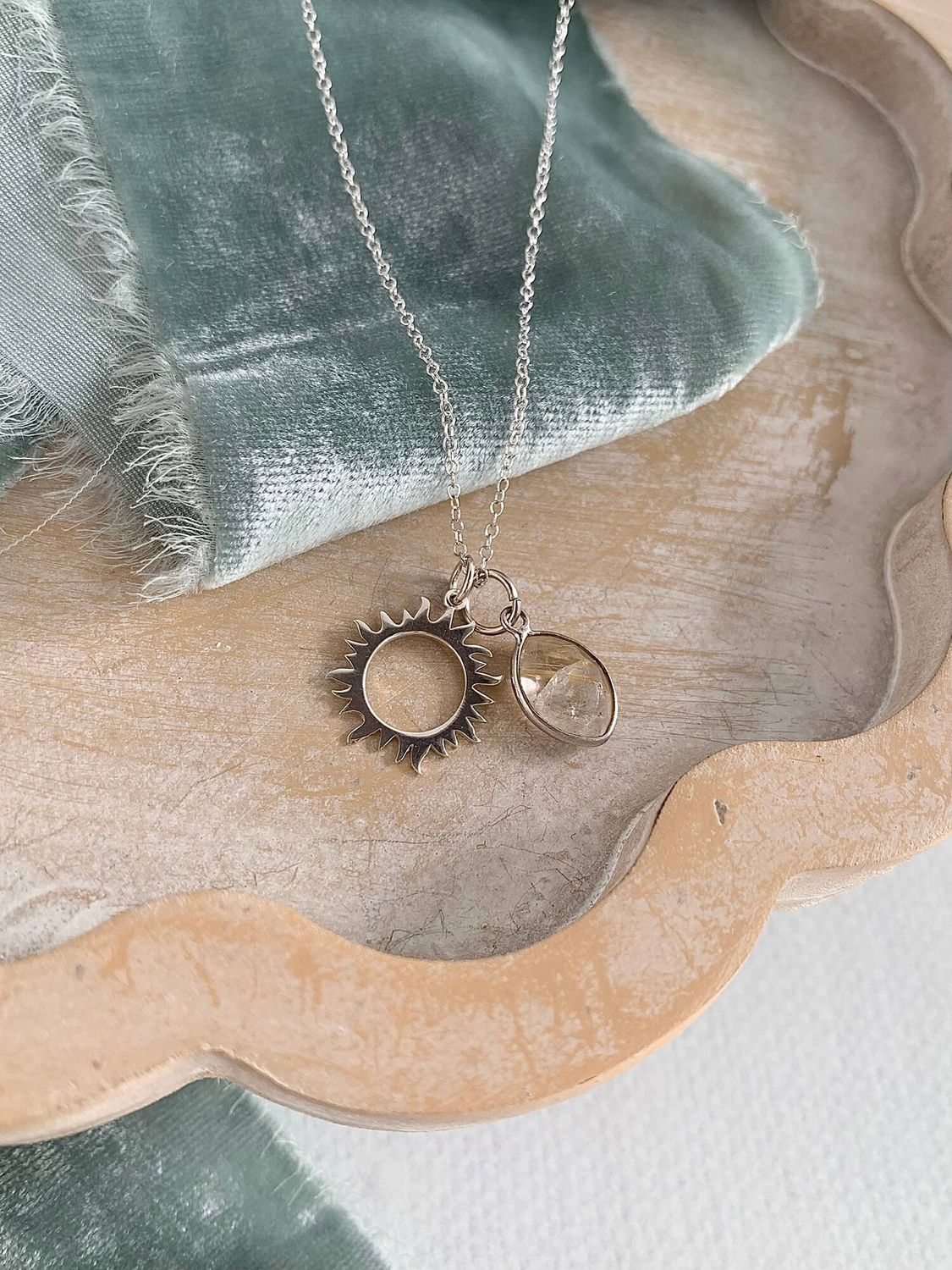 All the Suns Rays Rutile Quartz Silver Necklace