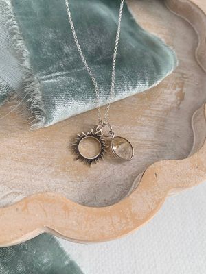 All the Suns Rays Rutile Quartz Silver Necklace