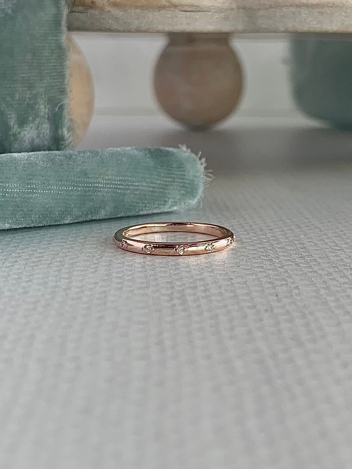 In the Stars Lab Diamond 14k Rose Gold Band