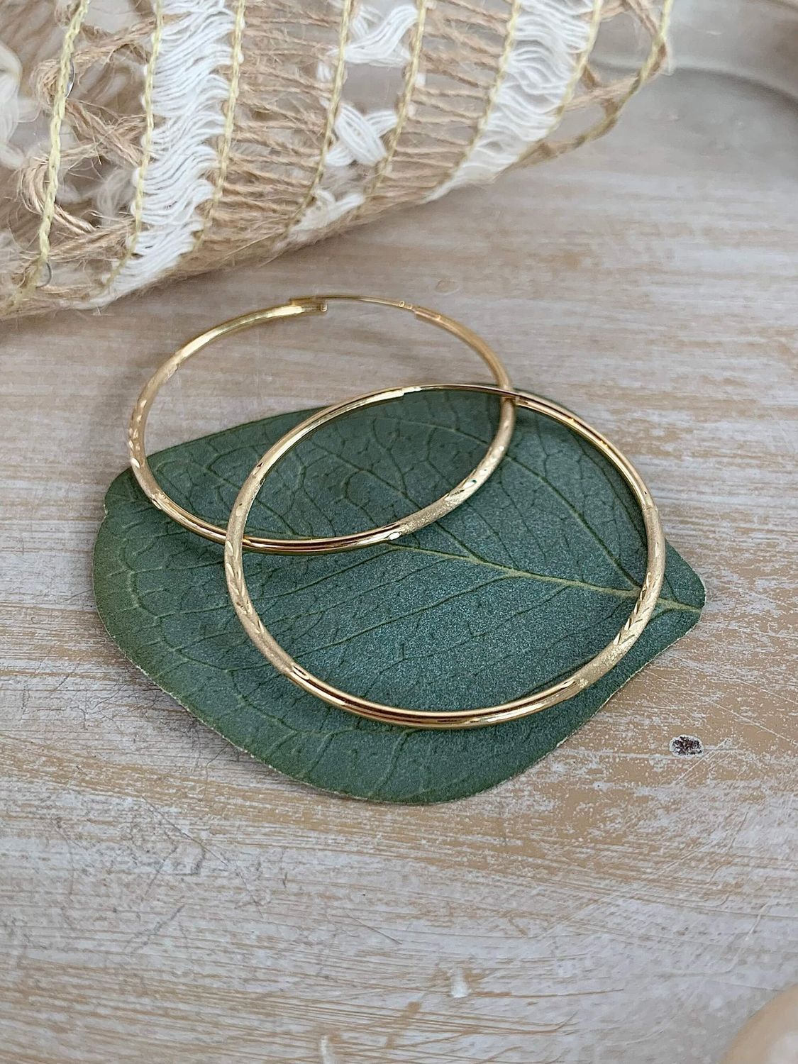 45mm Endless 14k Yellow Gold Goop Earrings