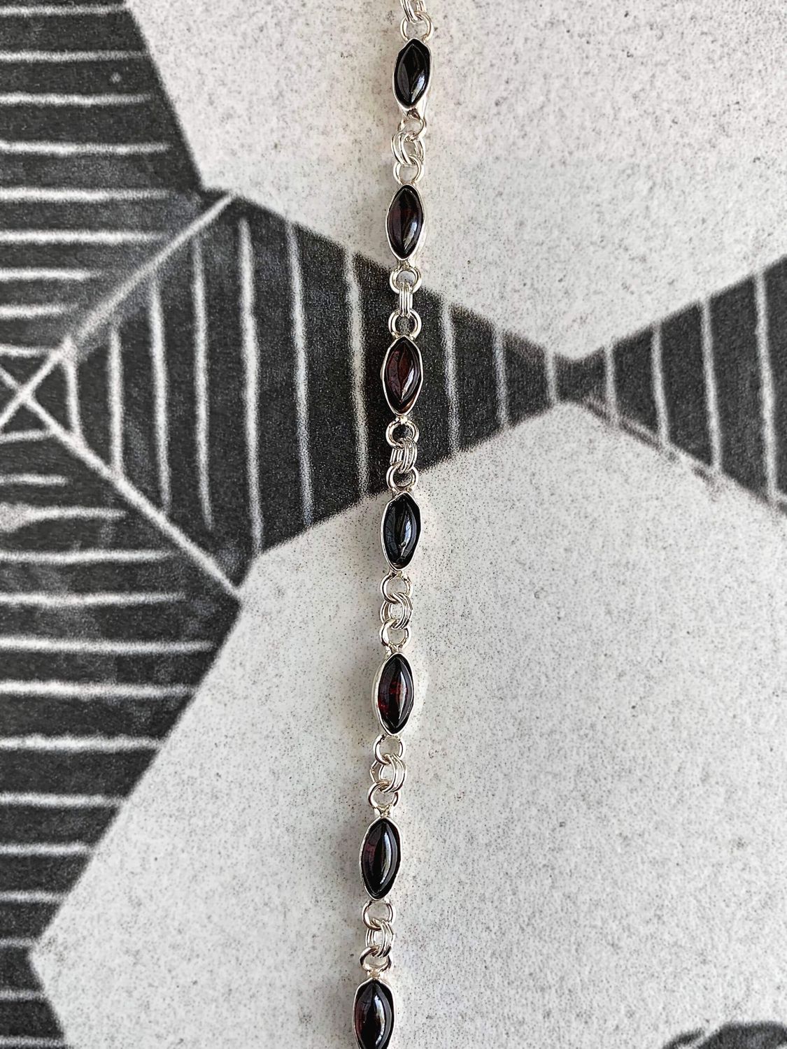 Balancing Amber Silver Bracelet