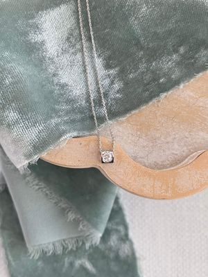 Boxed Diamond 18k White Gold Necklace