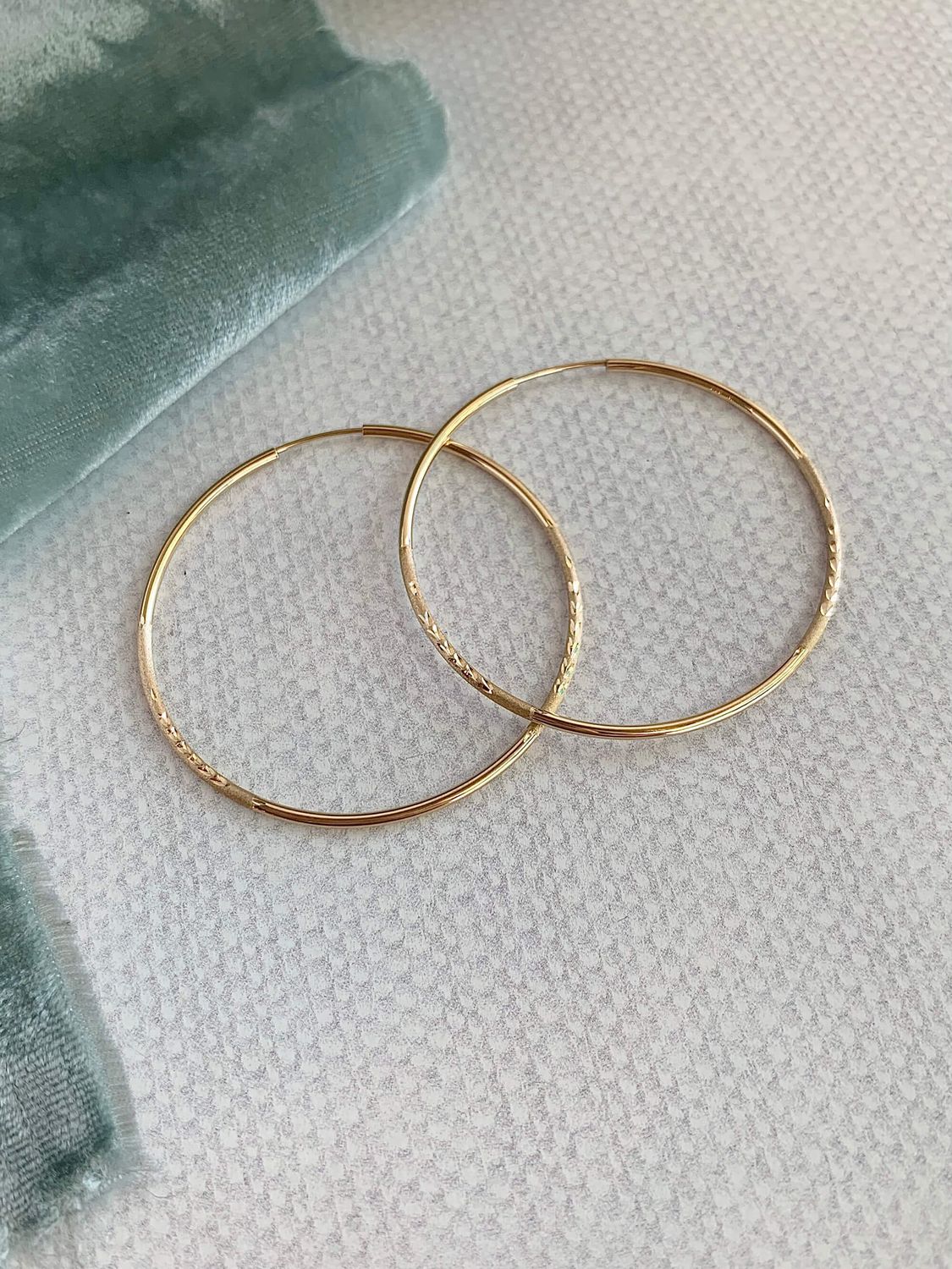 Still Rockin It 45mm 14k Yellow Gold Hoops
