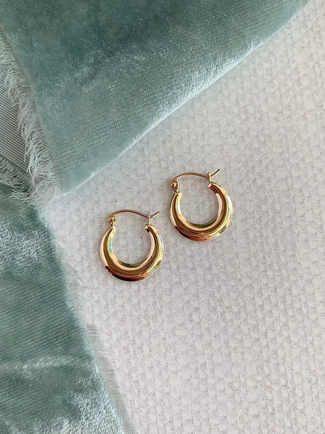 Cutest Little 14k Yellow Gold Hoops