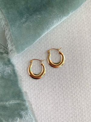 Cutest Little 14k Yellow Gold Hoops