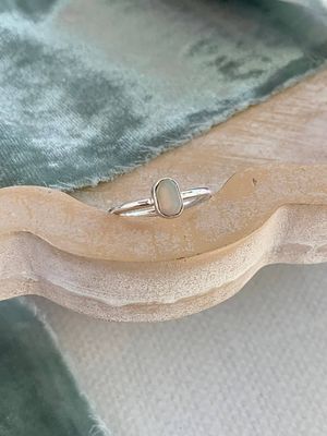 Mellow Ethiopian Opal Silver Stack Ring