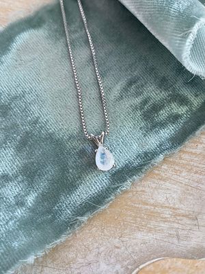 Pear Moonstone Necklace