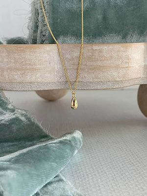 Summer Raindrop 14k Yellow Gold Necklace