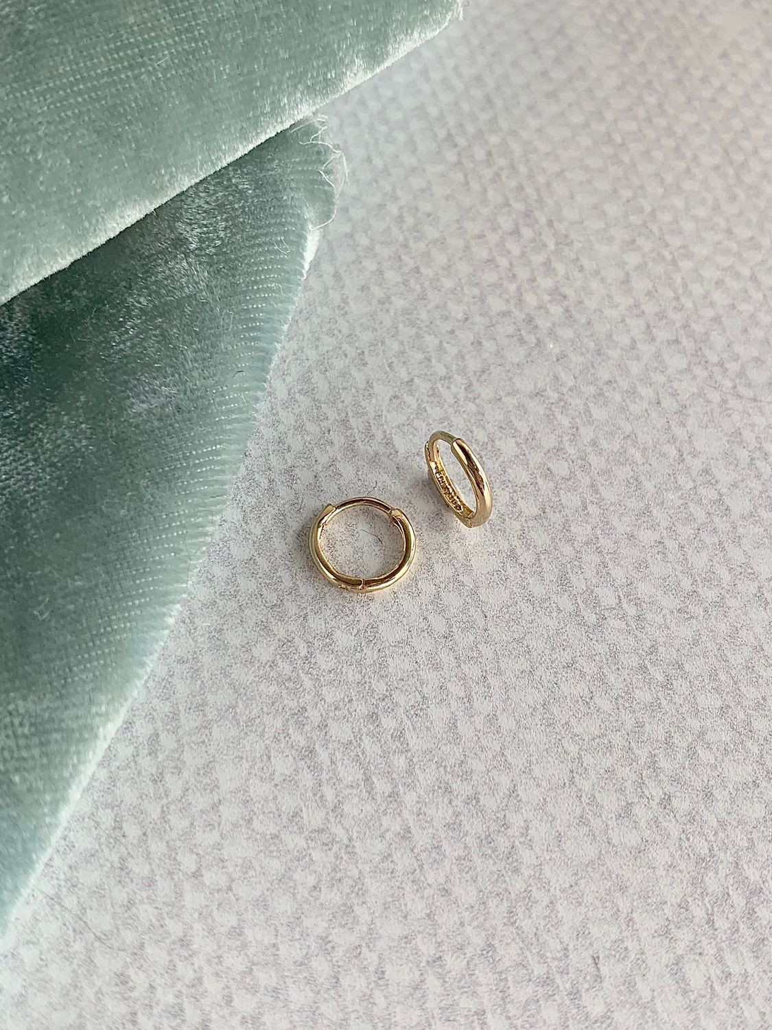 Tiny 14k Yellow Gold Huggie Earrings