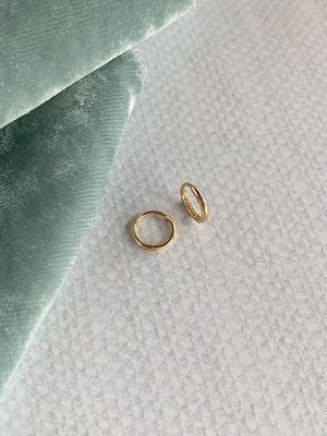 Tiny 14k Yellow Gold Huggie Earrings