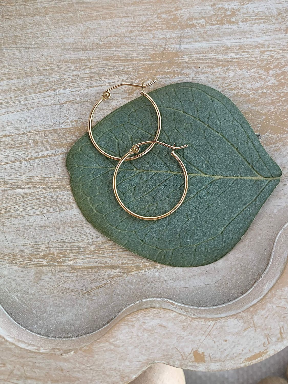 Dainty Classic Everyday 14k Yellow Gold Hoops