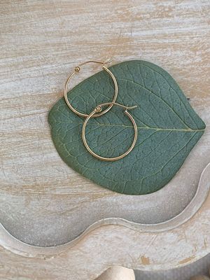 Dainty Classic Everyday 14k Yellow Gold Hoops