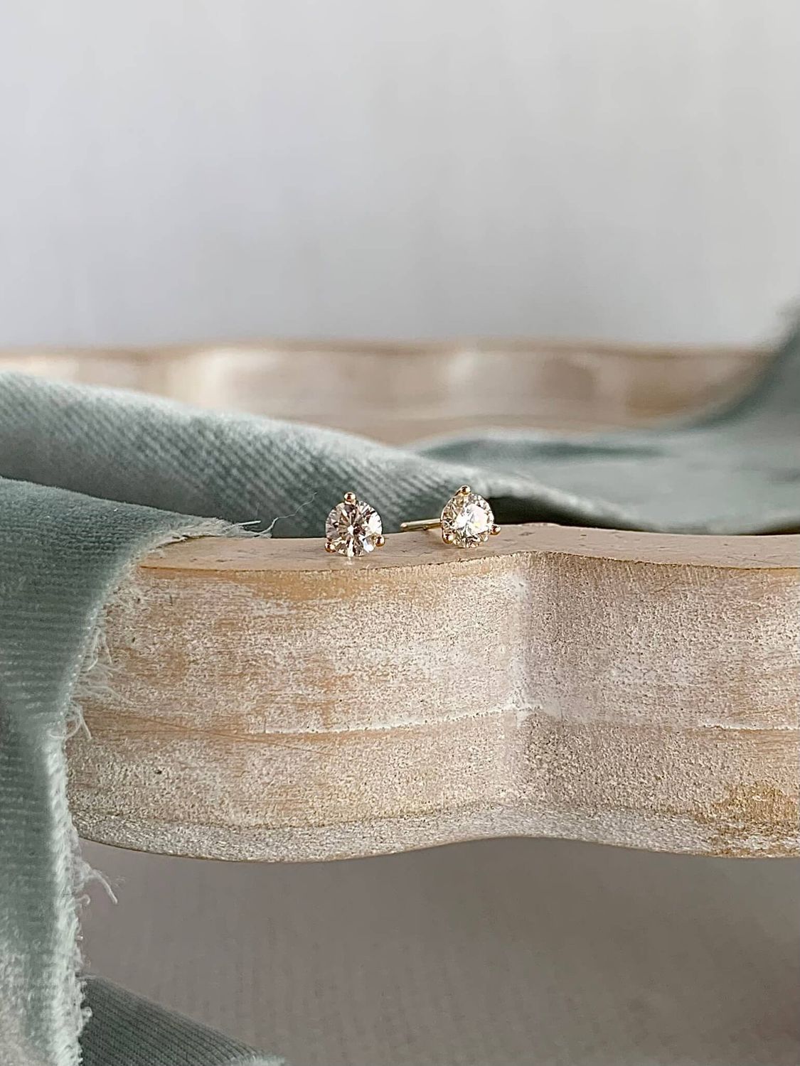 Classic .50ctw Natural Diamond Martini Set 14k Yellow Gold Stud Earrings