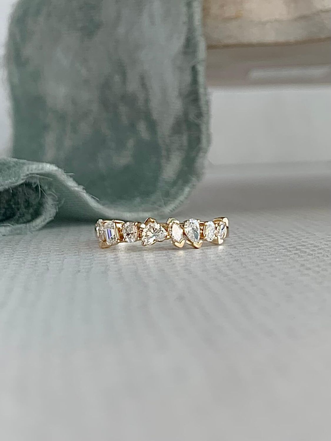 All the Shapes Diamond 14k Yellow Gold Ring
