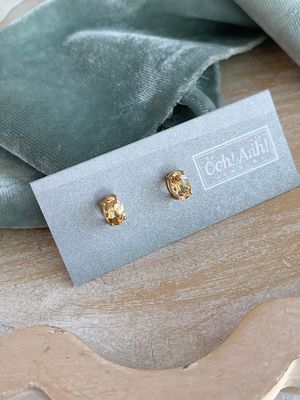 Like Sunshine Imperial Topaz 14k Yellow Gold Stud Earrings