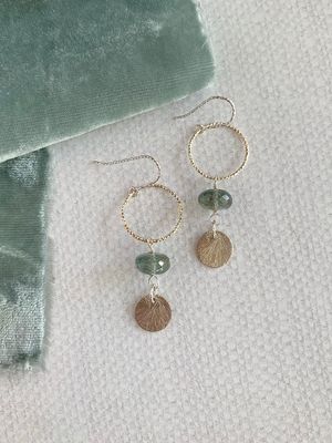 Moss Aquamarine Silver Earrings