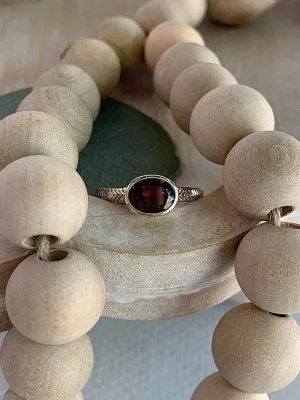 Nourishing Garnet Silver Ring