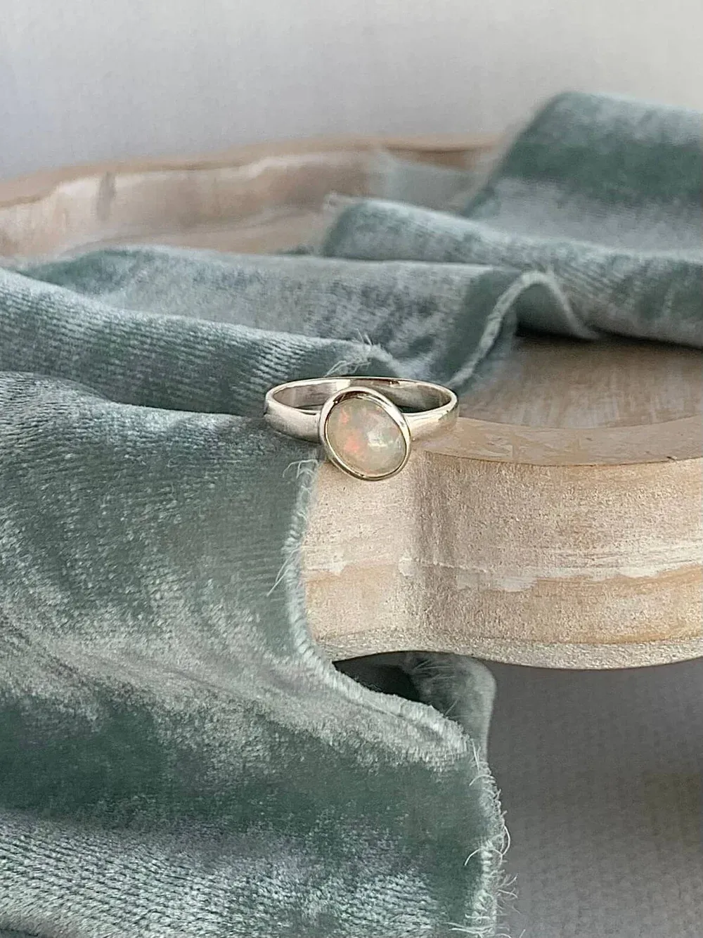 Spiritual Ethiopian Opal Silver Ring