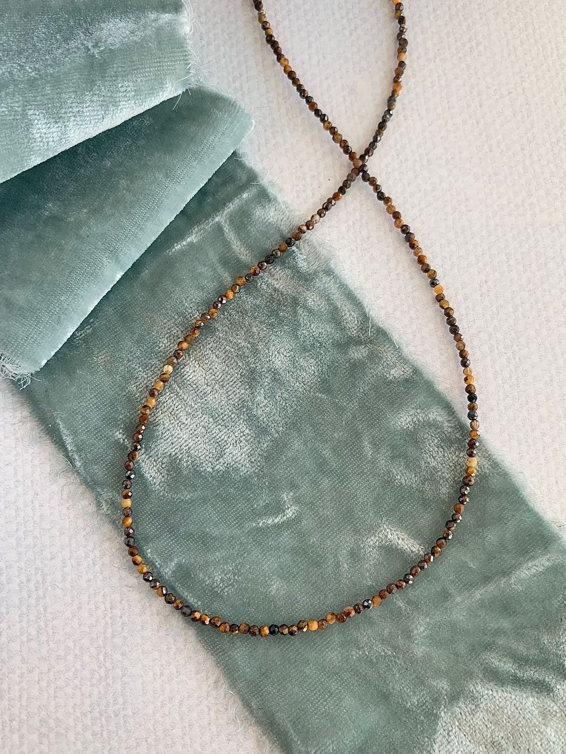 Dainty Tigers Eye Silver Strand