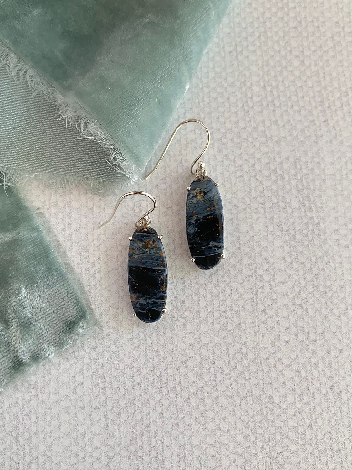 Dreamland Silver Pietersite Earring