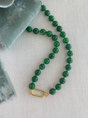 Jade Layering Mixed Metal Necklace