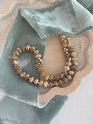 Bold Jasper Mixed Metal Necklace