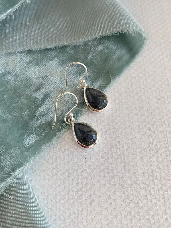 Changling Labradorite Silver Earrings