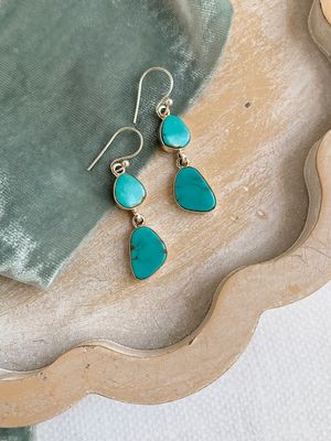 Dos Turquoise Silver Earring
