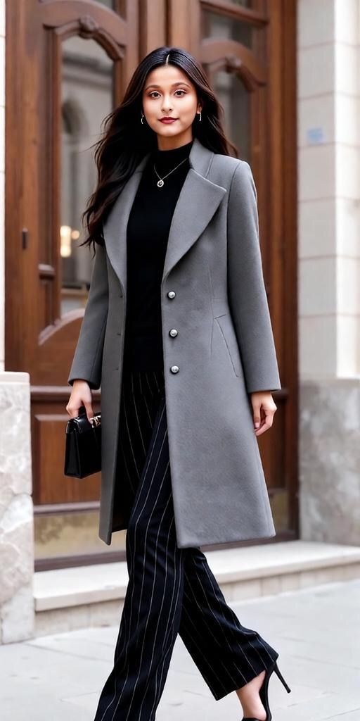 Winter New Women's Coat New Slim Fit Mid-length Women's Woolen Coat