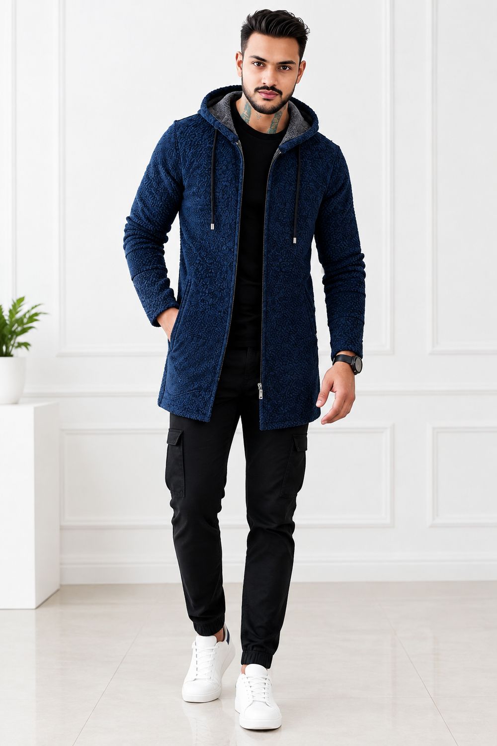 Men's Mid-Length Loose-Fitting  Top