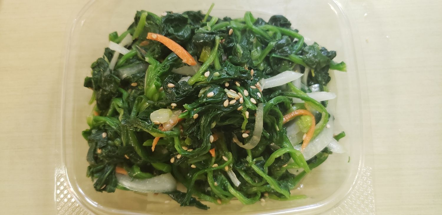 시금치 나물 ( Spinach Salad) (FOR 2~3)
